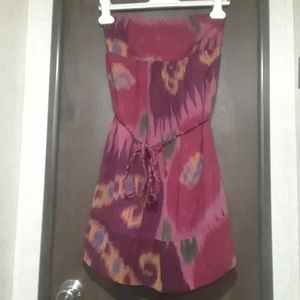 Strapless Dress with Belt